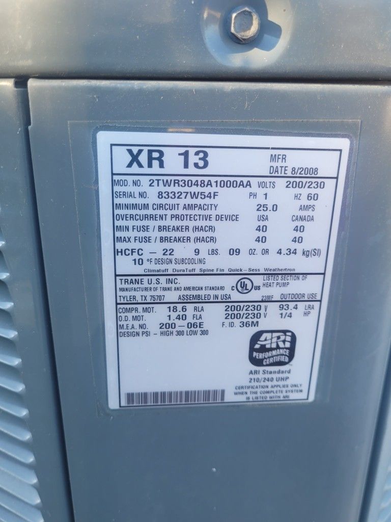 Trane XR 13 