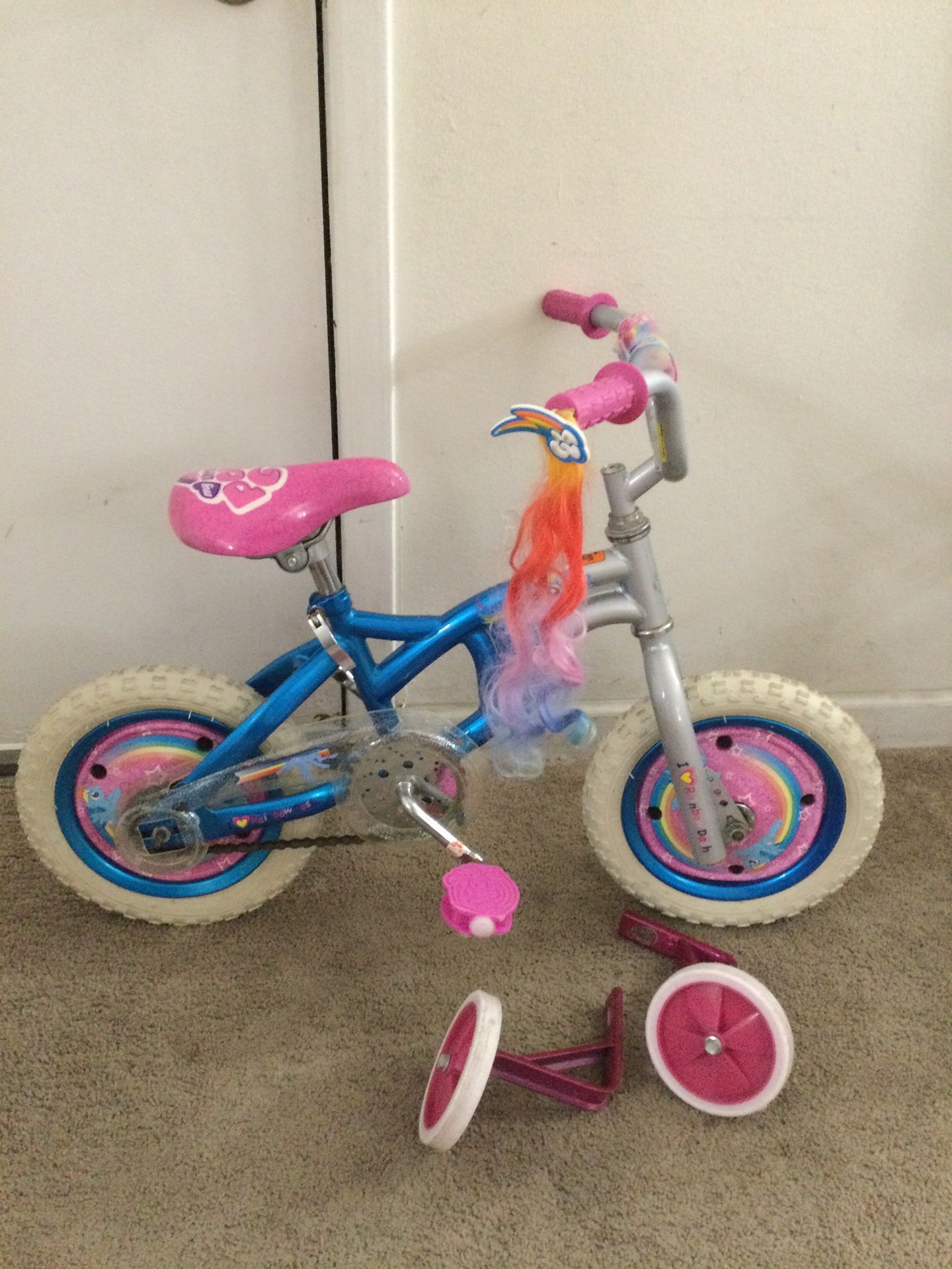 my little pony bicycle with training wheels