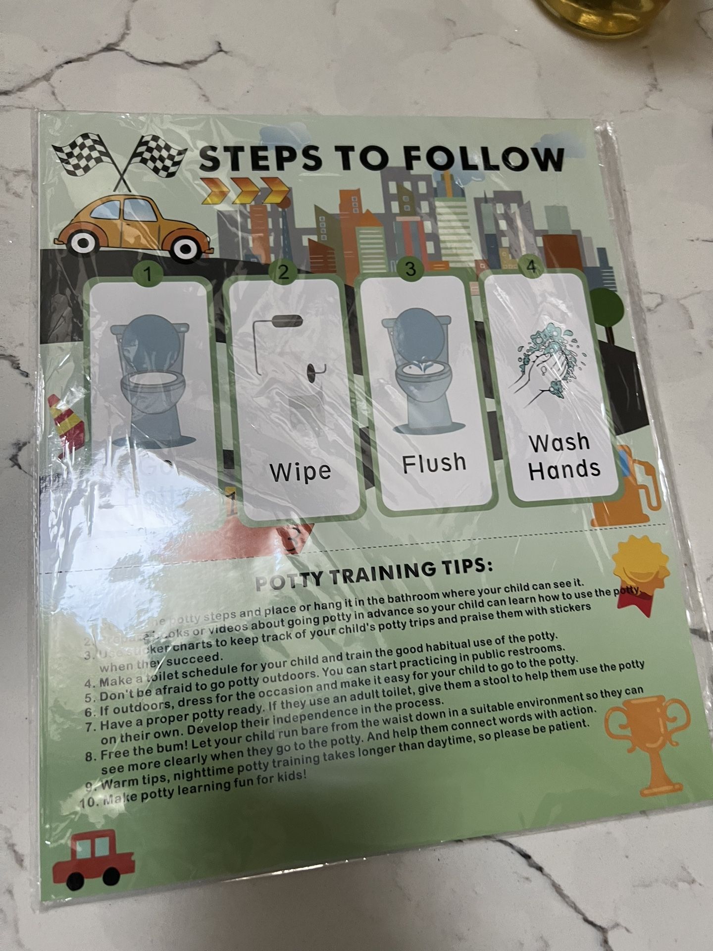Vehicle Potty Training Chart/stickers