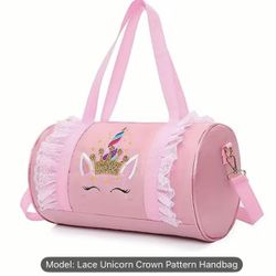 Durable Pink Ballet Duffel Bag | Adjustable Strap, Zipper Closure, Polyester Lining, Perfect for Dance & Gym Gear Storage, Gym Bag, Playful Design, Ba