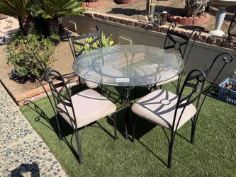 Outdoor Glass Dining Set