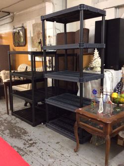 Plastic Shelves Starting Price $75 Each For Sale  