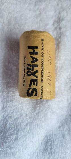 Uncirculated bank roll of 1967 Silver Kennedy Half Dollars