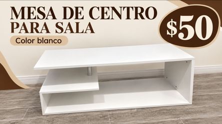 White Coffee Table with Open Shelving