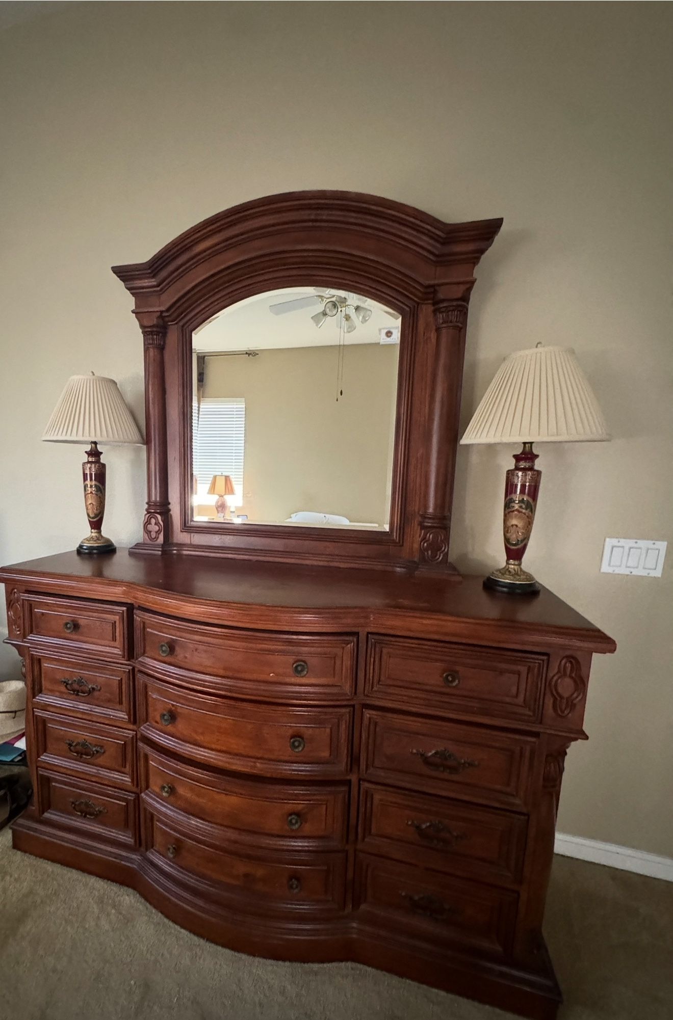 Dresser with mirror
