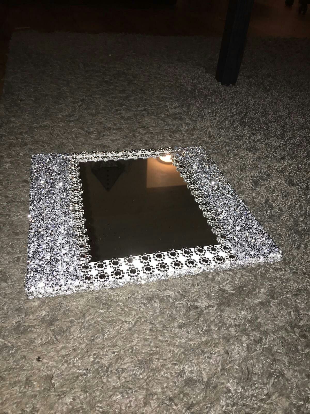 Blinged out mirror tray