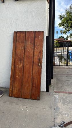 Vintage Solid Wood Door with Hardware