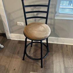 Counter Height Adjustable Metal Bar Stool/Set Of 3 