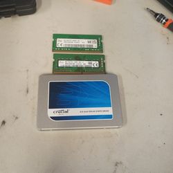 2 Sticks Of Ddr4 Ram And A Ssd