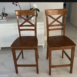 MUST SELL.  2 Wood Bar Stools