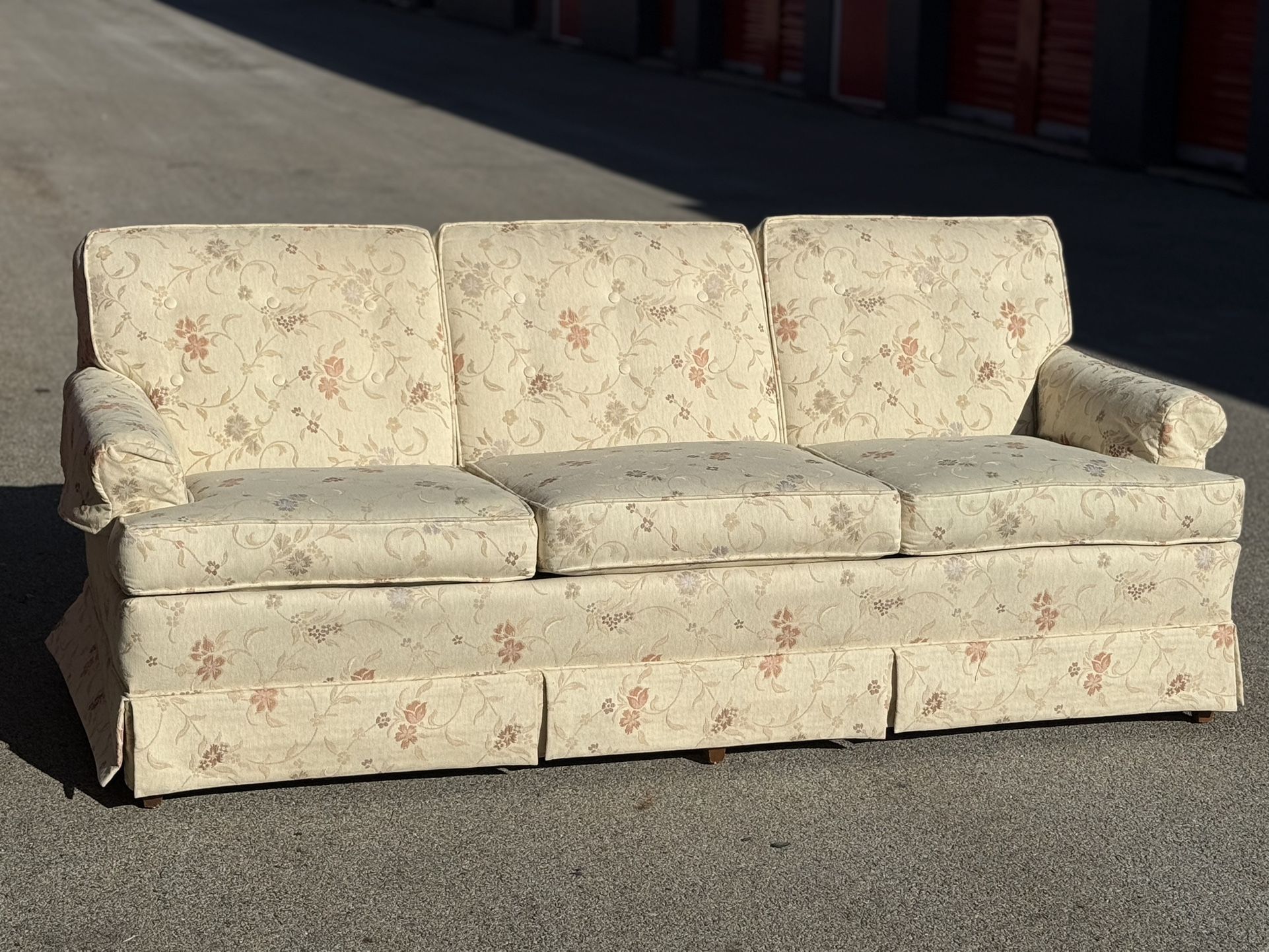 Vintage Berne Furniture Floral Sofa - Free Curbside Delivery 