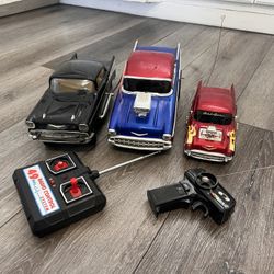 Vintage  57 Chevys  Hot Rod  Remote Control Cars 20 dollars for all 3 
