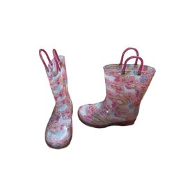 Rain Boots Unicorn Girl Size 9/10