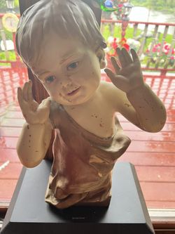 Antique Terra Cotta Baby Display Figure