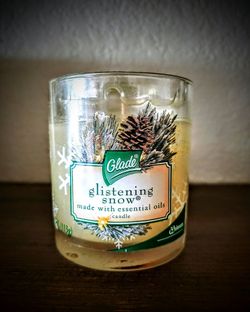 Glade Glistening Snow Christmas Holiday Candle New