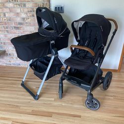 Nuna Mixx Stroller With Bassinet And Stand Black