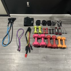Home Gym Bundle - Dumbbells + Bands - $150 OBO