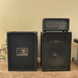 Community PA Speakers With Carvin Mixer Head