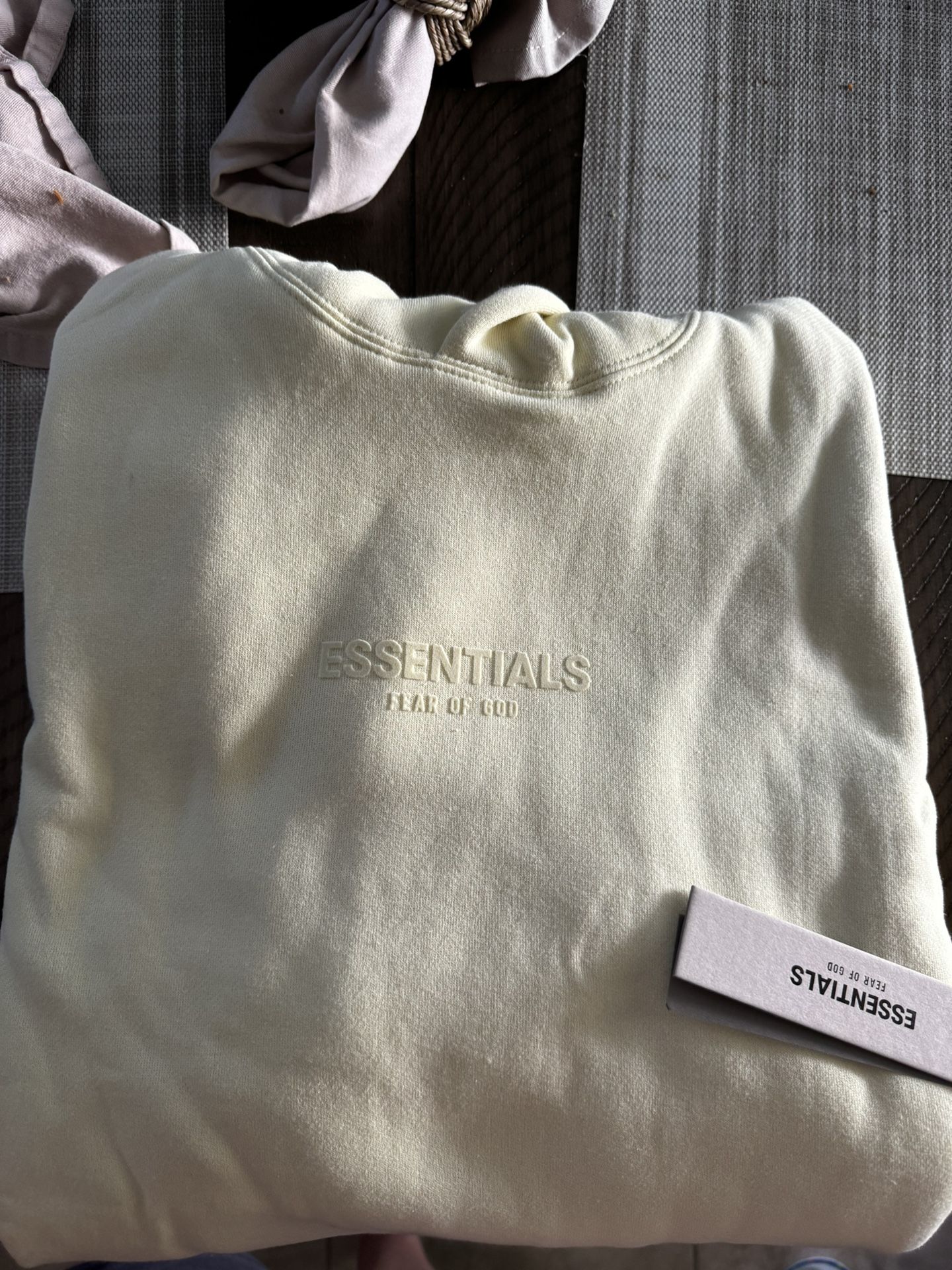 Essentials “ Fear Of God “ Hoodie Canary Yellow