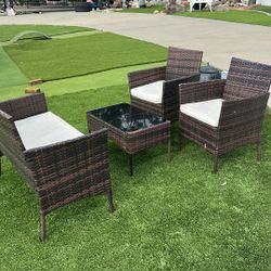 Faux Wicker Patio Set