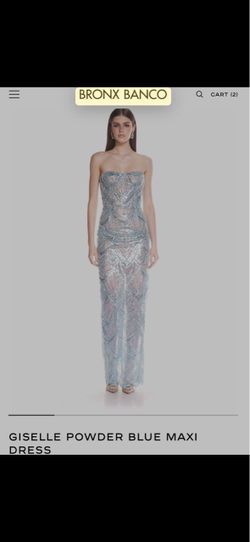 Bronx and banco giselle powder blue maxi dress