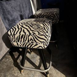 Zebra Print Matching Stools