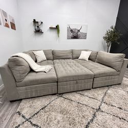 Grey Sectional Modular Couch - Free Delivery