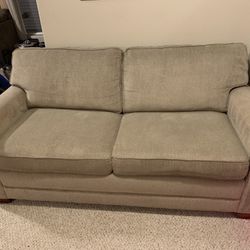 Hide-A-Bed Couch, includes full size memory foam mattress! Excellent Condition!!