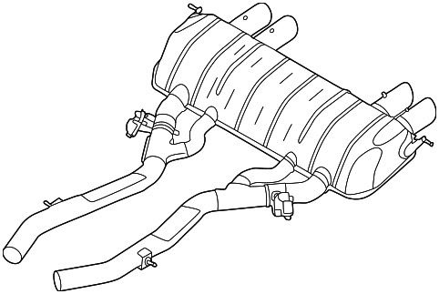 BMW M4 Rear Muffler 2021-2024 Oem