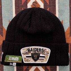 NFL New Era Las Vegas Raiders Salute to Service Beanie NWT One Size Fits Most 