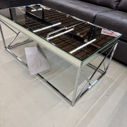 Two Piece Mirror Set: Cocktail And End Table (Sold As A Set Only) 