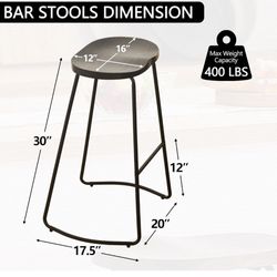 HeuGah Bar Stools Set of 2, 30 Inch