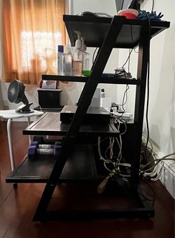 Bell'Oggetti Metal Audio Rack 4-Shelf Tower Unit