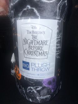 Disney Nightmare Before Christmas Plush Throw Blanket
