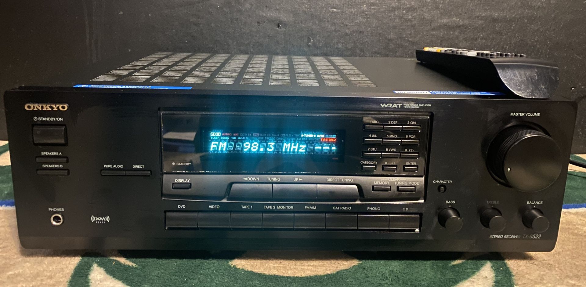 Onkyo TX-8522 100 Watt Stereo Receiver w/Remote.