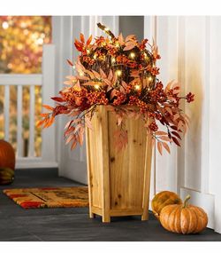 Members Mark 32” Pre-Lit Harvest Berry Topiary Brand New in Box