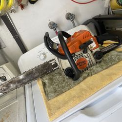 Stihl Chainsaw Works Great Ms 170