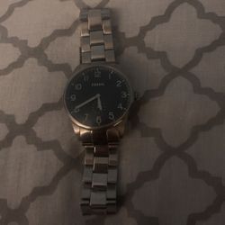 Silver Fossil Watch MINT CONDITION 