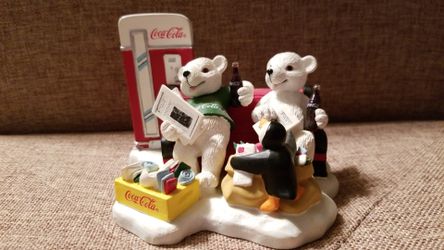 Vintage Coca Cola Figurine "Passing the Day in a Special Way " 1998