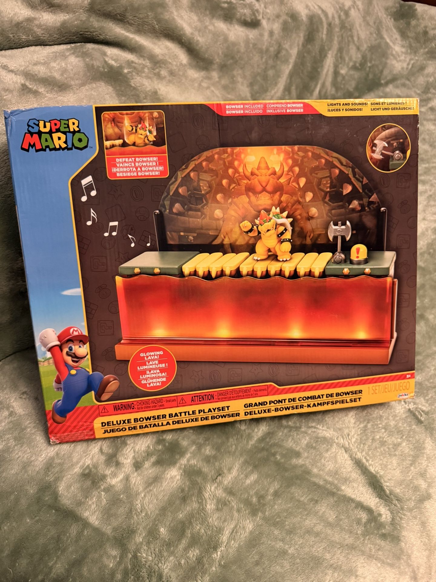 Super Mario Deluxe Bowser Battle Action Figure Play set
