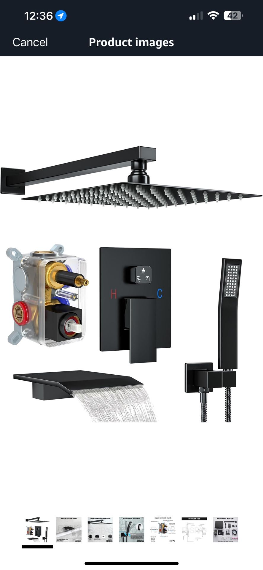 Shower System with Tub Spout
