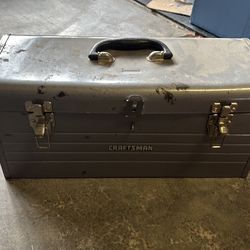 Vintage Craftsman Metal Toolbox w/ Tray – Classic Steel