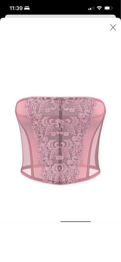 Pink Medieval corset Victoria’s Secret embroidered