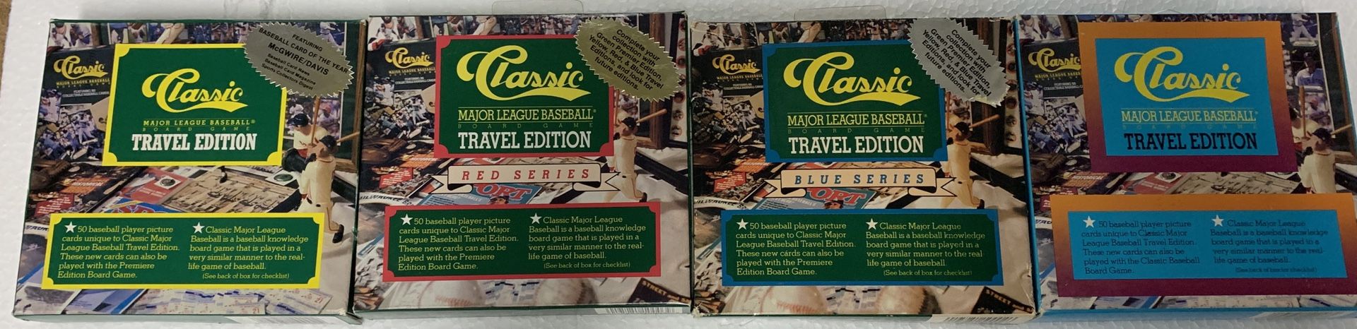 1987 1988 1989 Classic Baseball Cards Travel Edition Sets