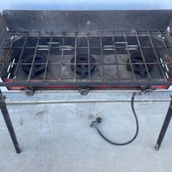 Camp Chef Three-Burner Outdoor Cooking Gas Stove Combo 