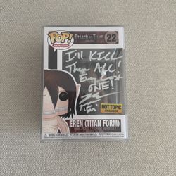 Eren (Titan Form) Hot Topic Exclusive Signed Funko Pop