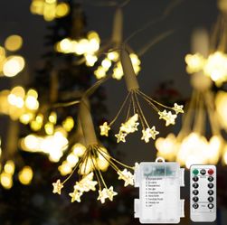 Star Fireworks Lights, 10 Strings 100 LED Small Fireworks Lights, Waterproof 9.8Ft