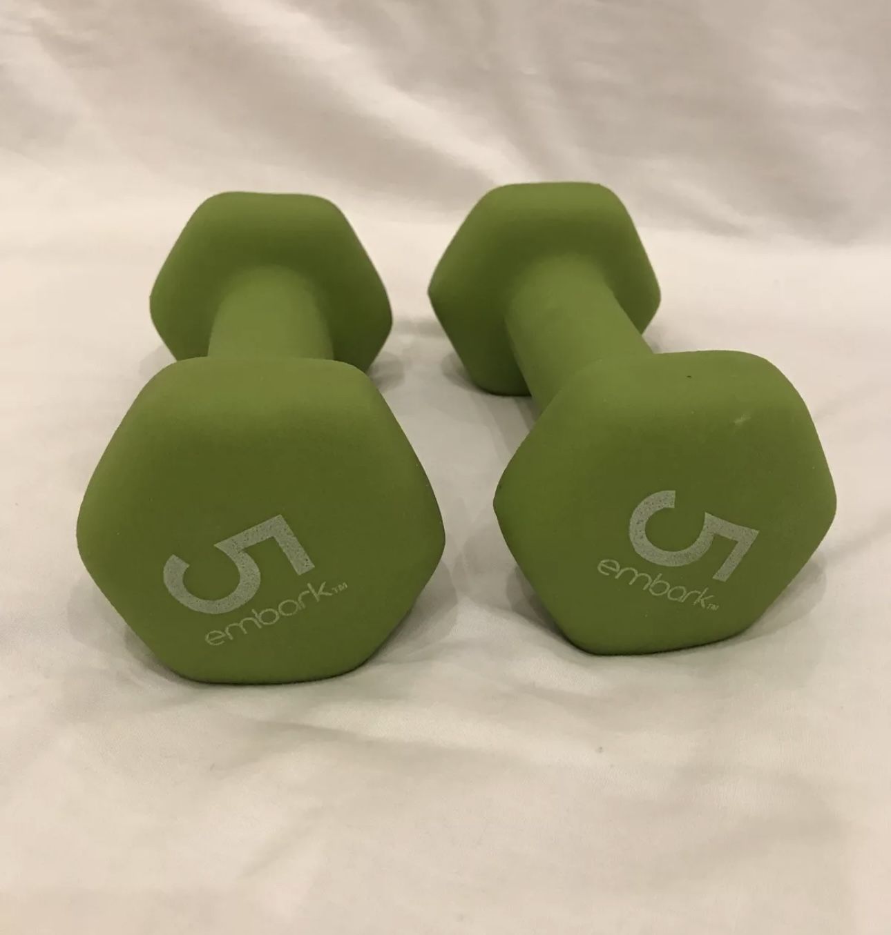 Embark Pair of 5 Lb Dumbbells (10 lb Total) Neoprene Hand Weights Rarely Used