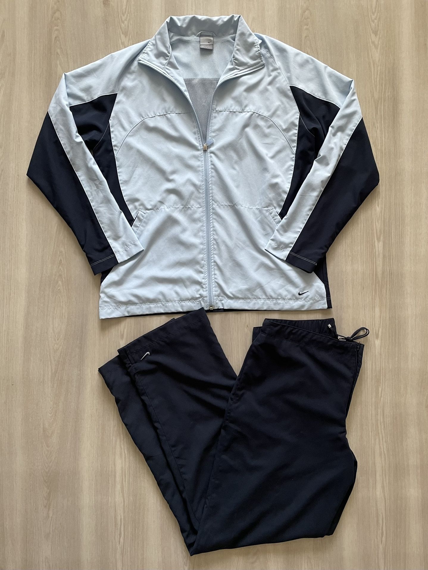 Nike Vintage Y2K Track Suit Windbreak Set Colorblock Blues Sz Large