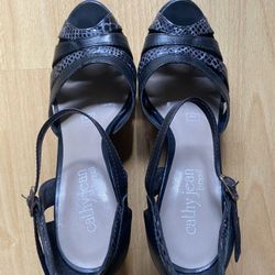 Black High Heel Sandals.  New